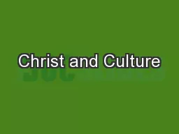 Christ and Culture