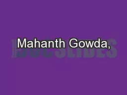 Mahanth Gowda,