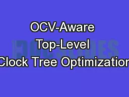 OCV-Aware Top-Level Clock Tree Optimization