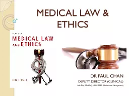 MEDICAL LAW & ETHICS