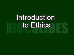 Introduction to Ethics: