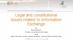 Legal and constitutional issues related to Information Exch