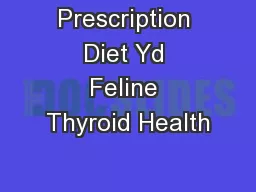 Prescription Diet Yd Feline Thyroid Health