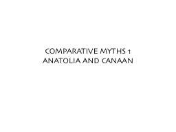 COMPARATIVE MYTHS 1