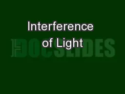 Interference of Light
