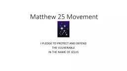 Matthew 25 Movement