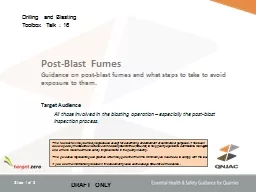 Post-Blast Fumes