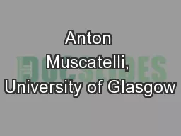 Anton Muscatelli, University of Glasgow