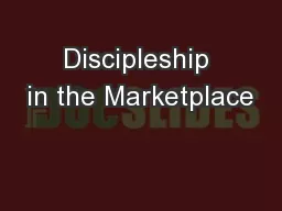 Discipleship in the Marketplace