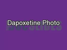 Dapoxetine Photo