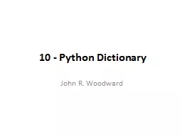 10 - Python Dictionary