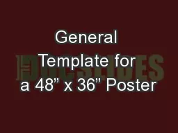 General Template for a 48” x 36” Poster