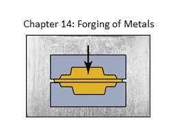 Chapter 14: Forging of Metals