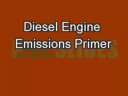 Diesel Engine Emissions Primer
