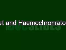 Diet and Haemochromatosis