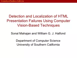 Detection and Localization of HTML Presentation Failures Us