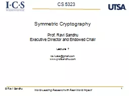 1 Symmetric Cryptography