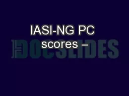 IASI-NG PC scores –