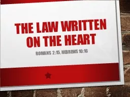 The law written on the heart