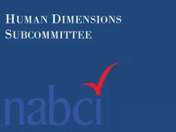 Human Dimensions Subcommittee