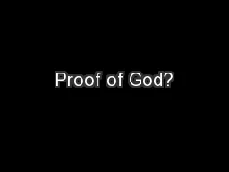 Proof of God?
