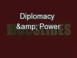 Diplomacy & Power