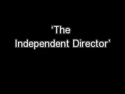 ‘The Independent Director’