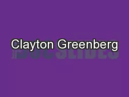 Clayton Greenberg