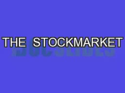 THE  STOCKMARKET