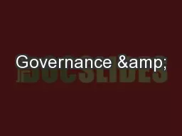 Governance &