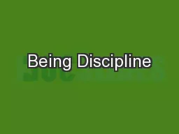 Being Discipline
