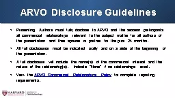 ARVO Disclosure