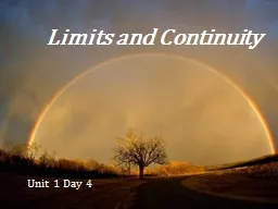 Limits and Continuity