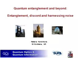 Quantum entanglement and beyond: