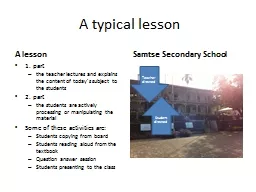 A typical lesson