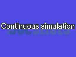 Continuous simulation