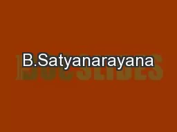 B.Satyanarayana