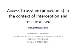 Access to asylum (procedures) in the context of interceptio