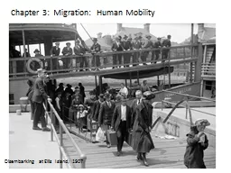 Chapter 3:  Migration:  Human Mobility