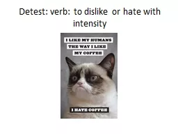 Detest: verb: to dislike or hate with intensity