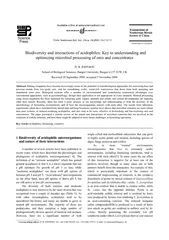 Abstract Key words  Biodiversity of acidophilic microo