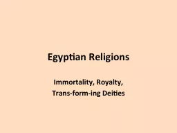Egyptian Religions
