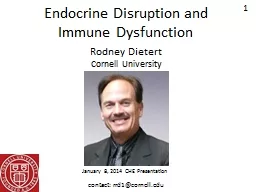 Endocrine Disruption and Immune Dysfunction