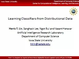 Learning Classifiers from Distributional Data