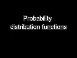 Probability distribution functions