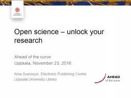 Open access – how and why?