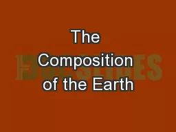 The Composition of the Earth