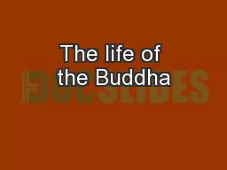 The life of the Buddha