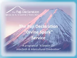 The Fuji Declaration