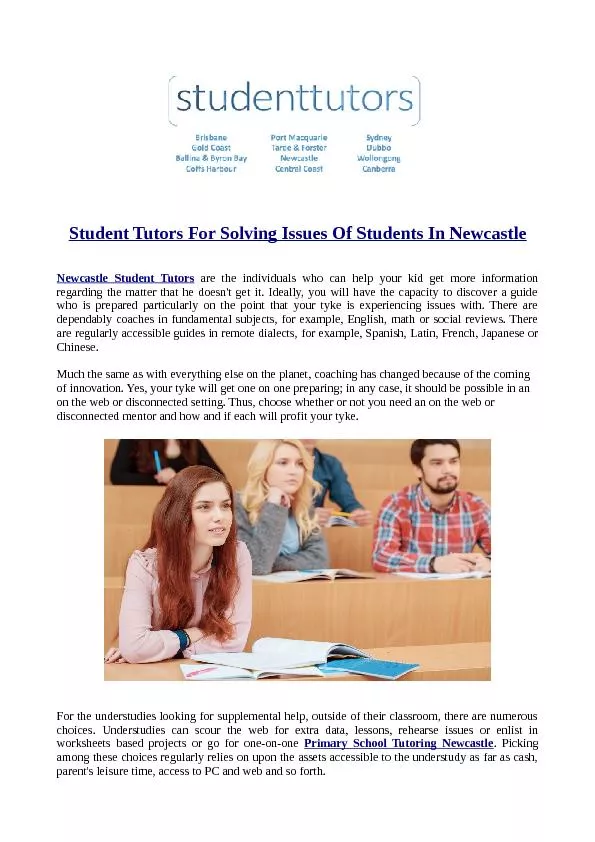 Student Tutors For Solving Issues Of Students In Newcastle